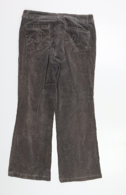 Womens UK Size 10 M&Co Regular Fit  Grey Trousers