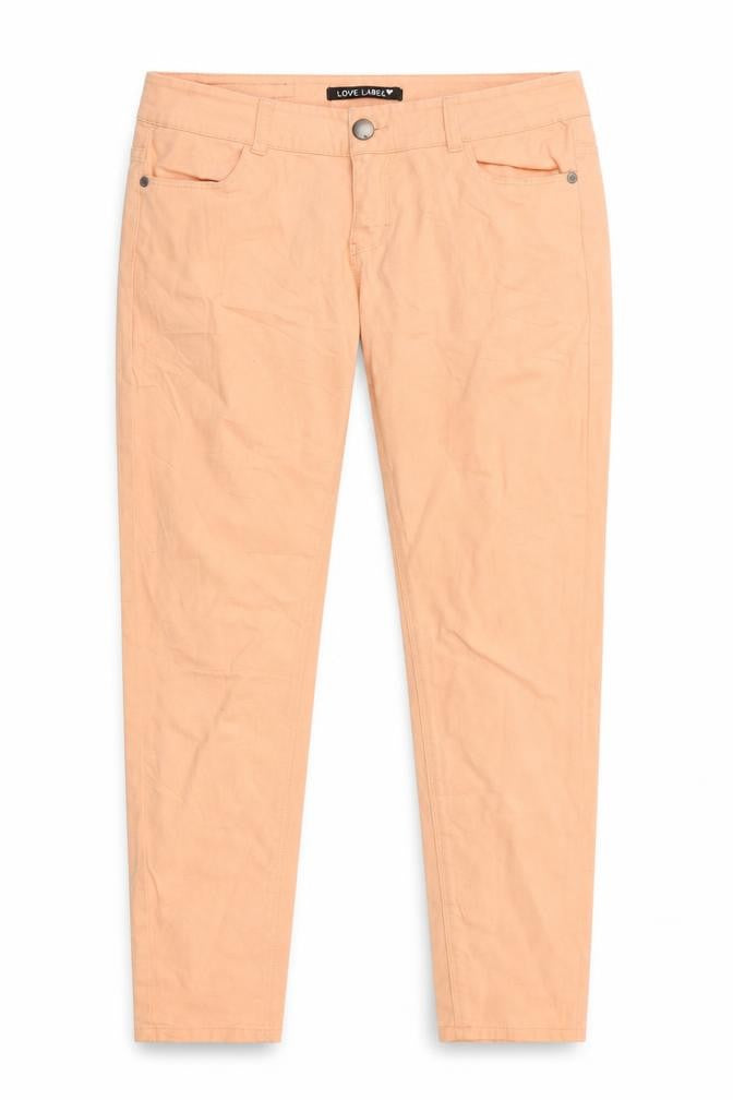 Womens UK Size 12 Love Label Regular Fit Skinny Orange Jeans
