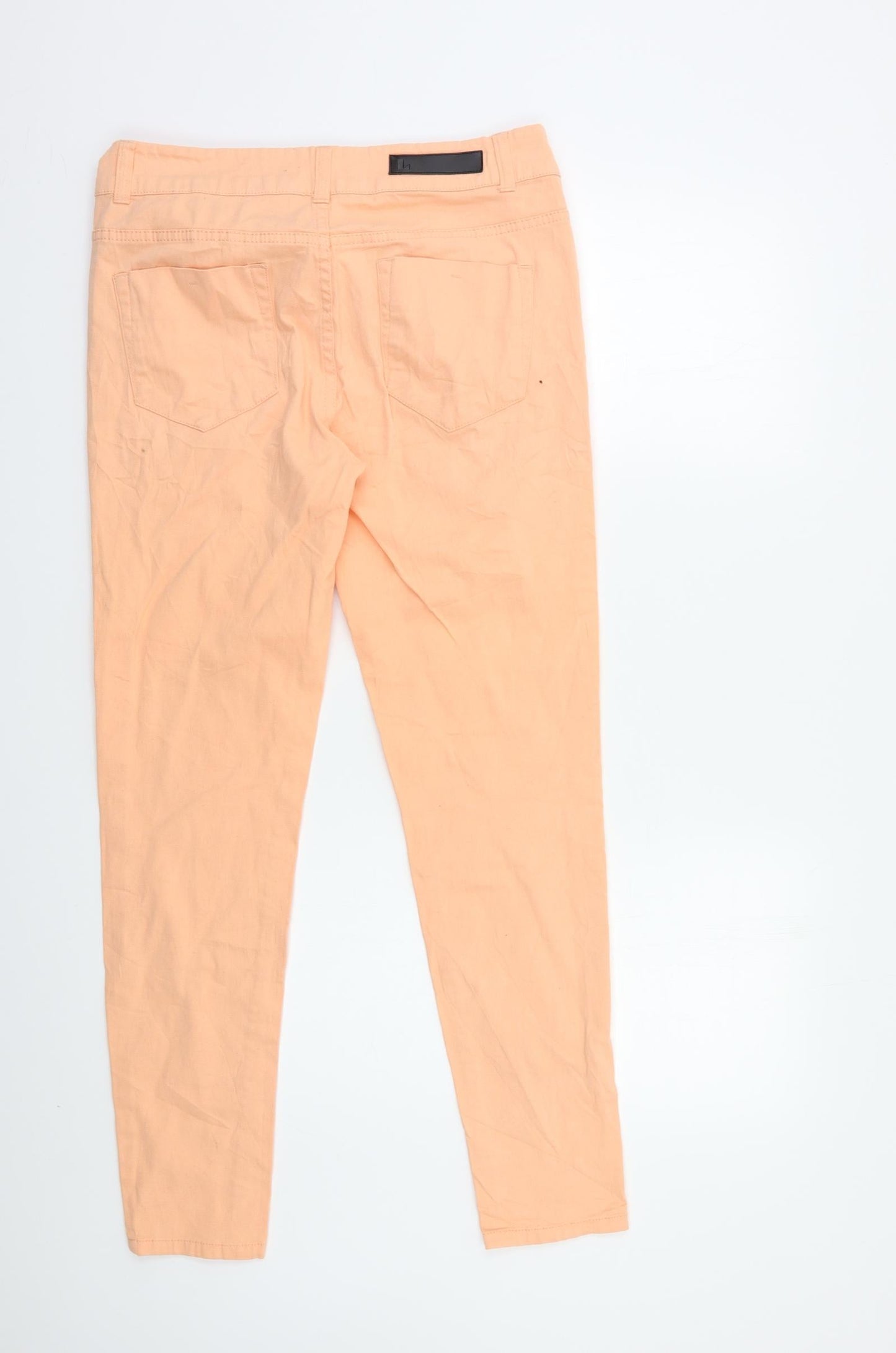 Womens UK Size 12 Love Label Regular Fit Skinny Orange Jeans