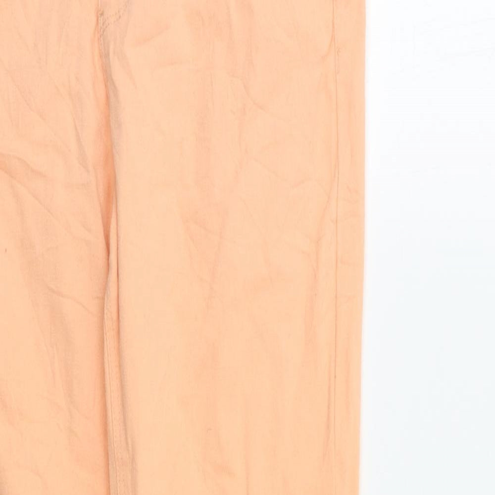 Womens UK Size 12 Love Label Regular Fit Skinny Orange Jeans