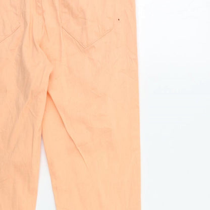 Womens UK Size 12 Love Label Regular Fit Skinny Orange Jeans
