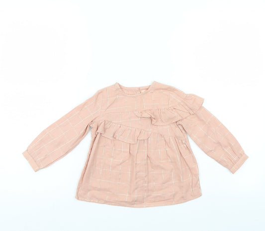 Primark Girls Pink Check  Shift  Size 18-24 Months