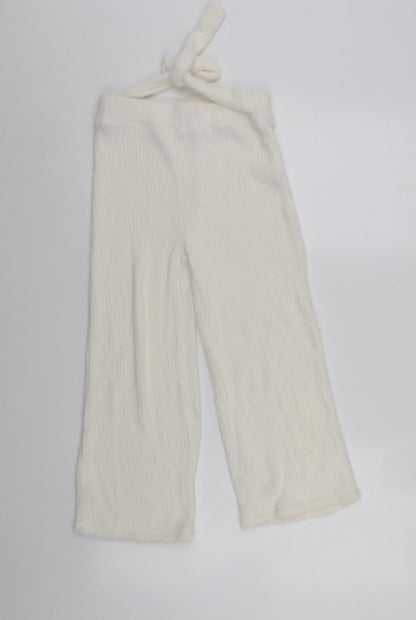 Spring Womens White   Cropped Trousers Size 10 L20 in - Elastic Waist
