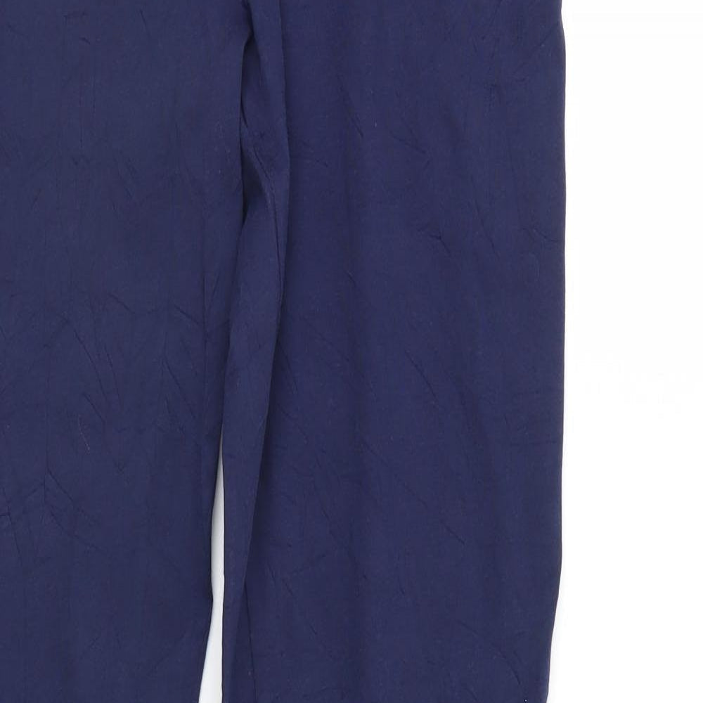 Womens UK Size M Preworn Regular Fit Pedal Pusher Blue Trousers