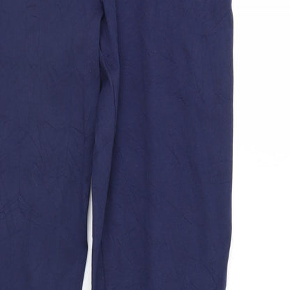 Womens UK Size M Preworn Regular Fit Pedal Pusher Blue Trousers