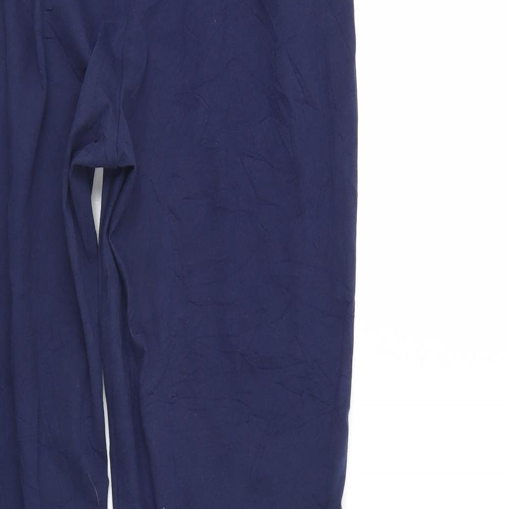 Womens UK Size M Preworn Regular Fit Pedal Pusher Blue Trousers
