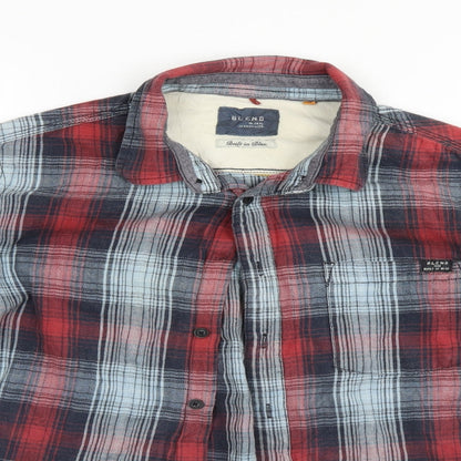 Mens UK Size M Blend Multicoloured  Button-Up Long Sleeve Casual Shirt