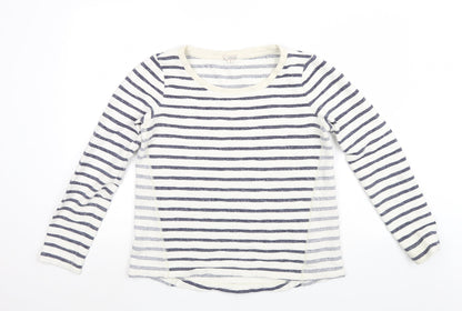 Gap Womens Blue Striped  Pullover Jumper Size M