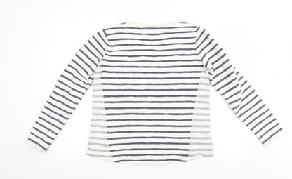 Gap Womens Blue Striped  Pullover Jumper Size M