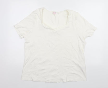 JULIPA Womens White   Basic T-Shirt Size 18