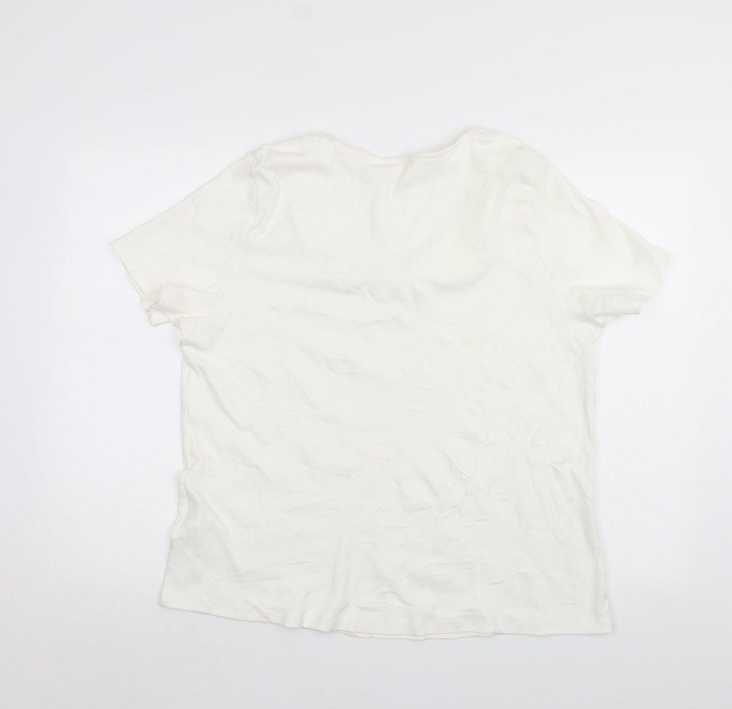 JULIPA Womens White   Basic T-Shirt Size 18