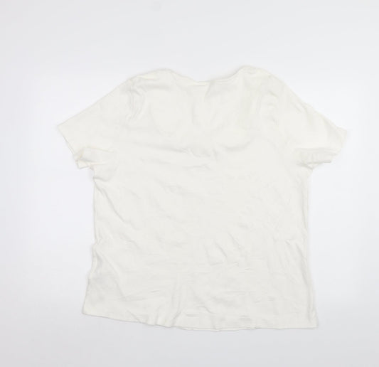 JULIPA Womens White   Basic T-Shirt Size 18