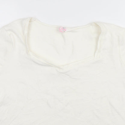 JULIPA Womens White   Basic T-Shirt Size 18