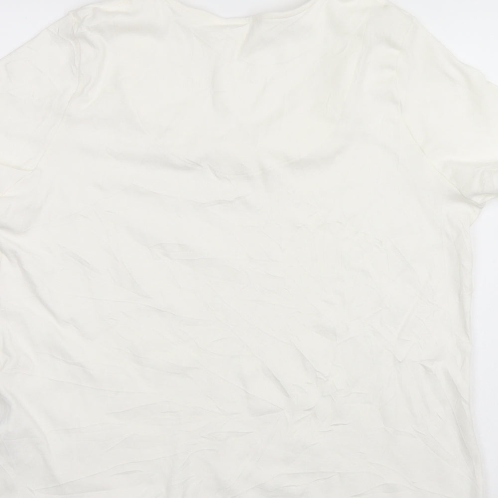 JULIPA Womens White   Basic T-Shirt Size 18