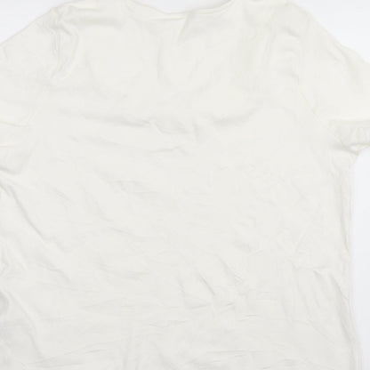 JULIPA Womens White   Basic T-Shirt Size 18