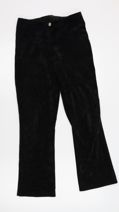 M&S Womens Black   Bloomer Trousers Size 12 L26 in - felt feel