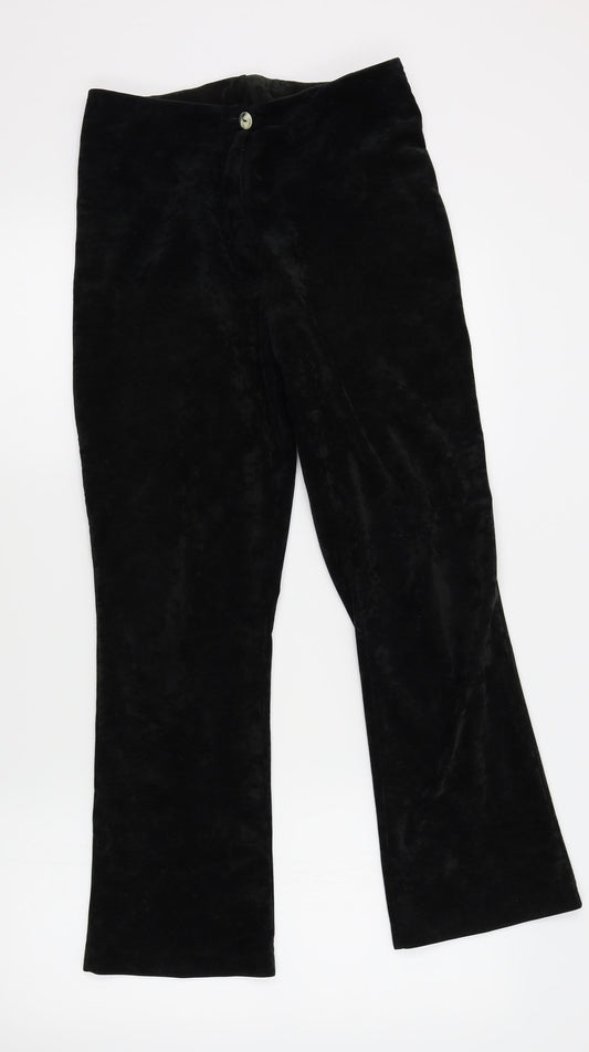 M&S Womens Black   Bloomer Trousers Size 12 L26 in - felt feel