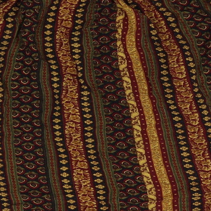 Boohoo Womens Orange Striped  Basic Button-Up Size S