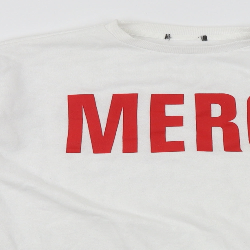 Primark Boys White   Pullover Jumper Size 12-13 Years  - merci