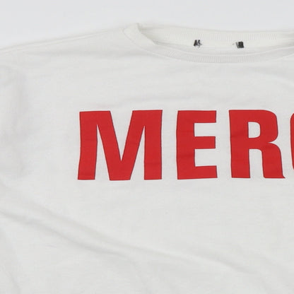 Primark Boys White   Pullover Jumper Size 12-13 Years  - merci