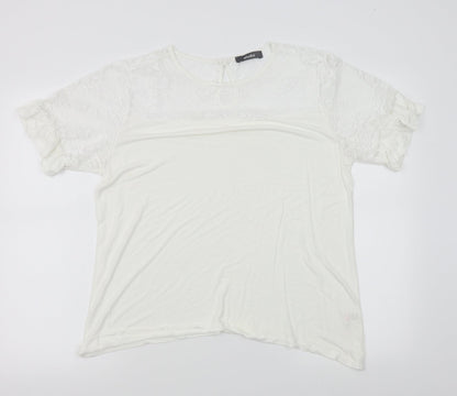 Womens UK Size 12 Studio White Basic Blouse