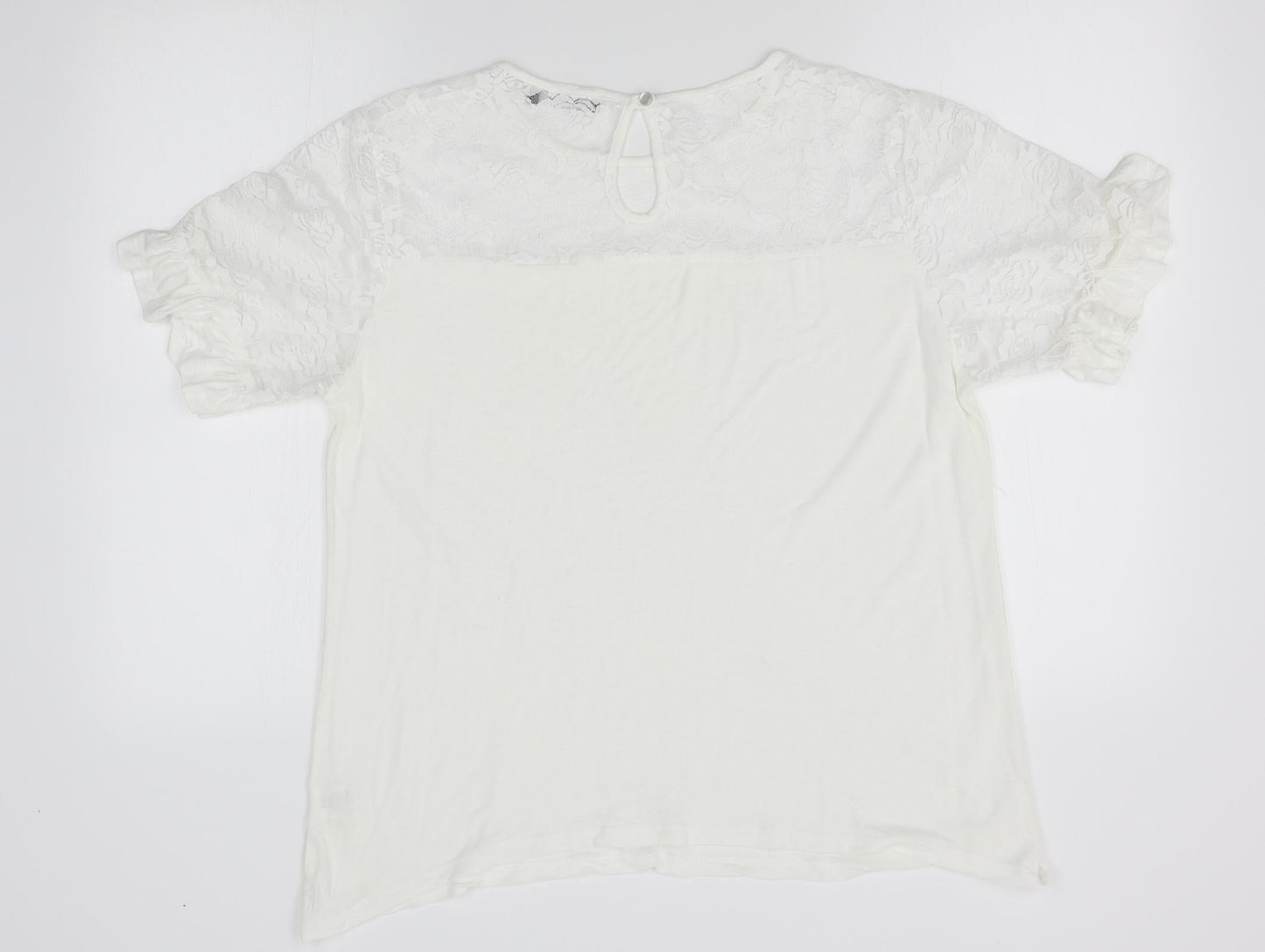 Womens UK Size 12 Studio White Basic Blouse
