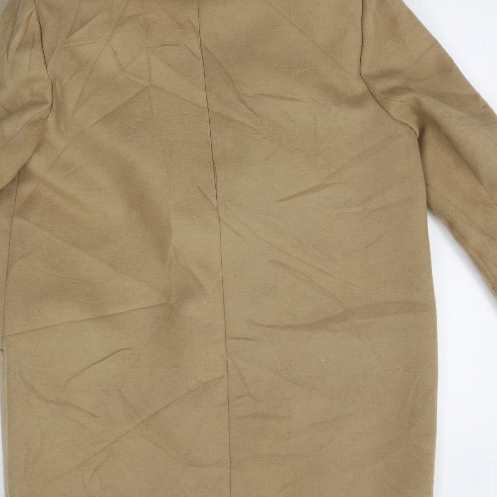 Atmosphere Womens Beige   Overcoat Coat Size 6  - fur collar