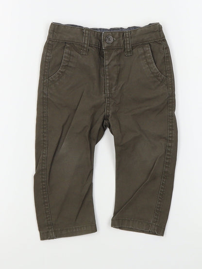 Matalan Baby Grey   Cargo Jeans Size 6-9 Months