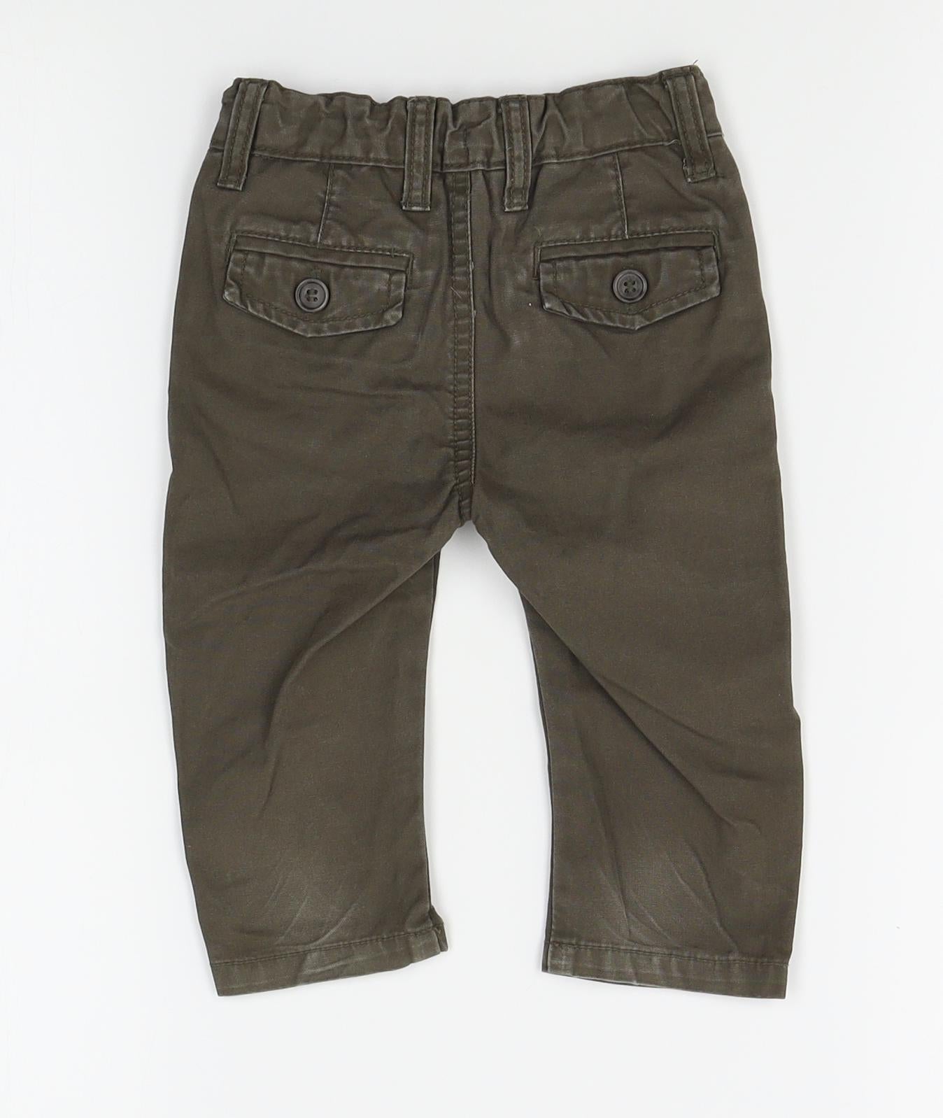 Matalan Baby Grey   Cargo Jeans Size 6-9 Months