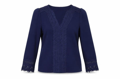 Womens UK Size S Blooming Jelly Blue Basic Blouse