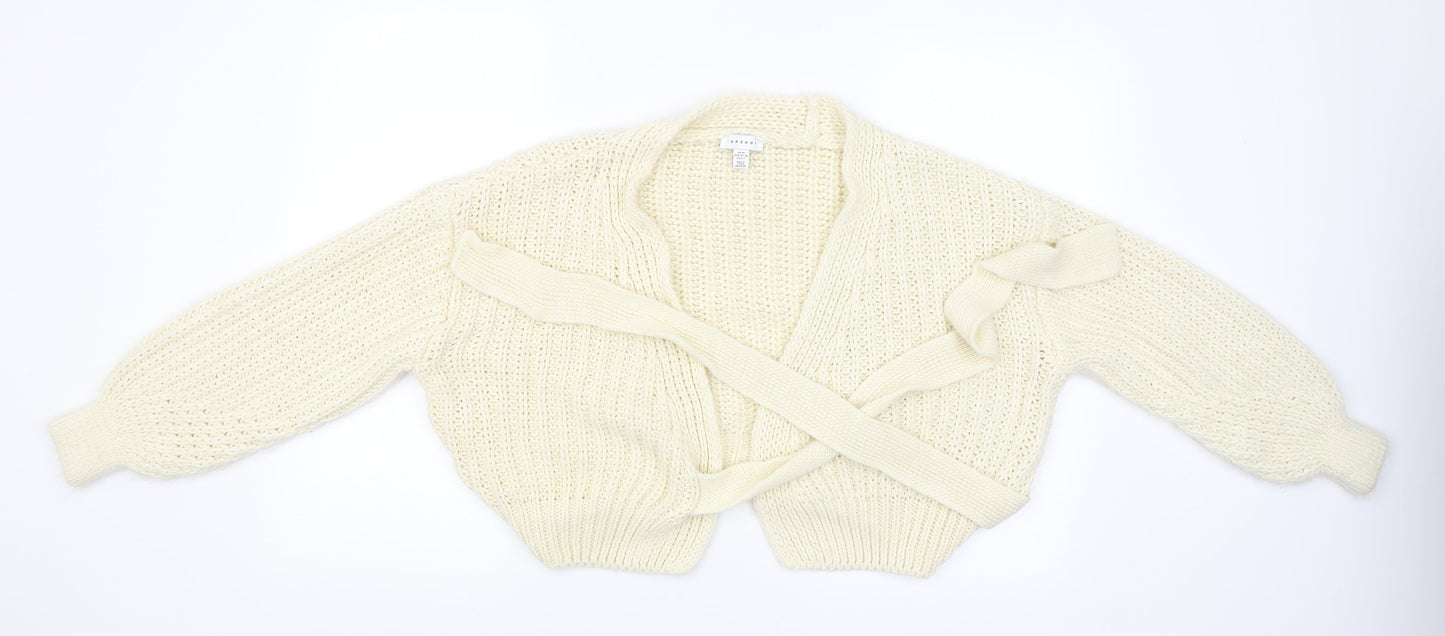 Womens UK Size XS Topshop Beige Cardigan Jumper