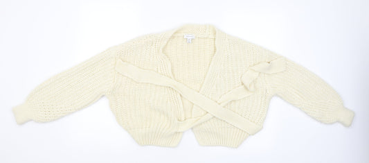 Womens UK Size XS Topshop Beige Cardigan Jumper
