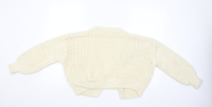 Womens UK Size XS Topshop Beige Cardigan Jumper