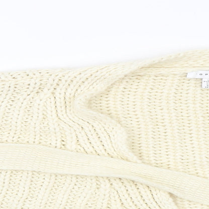 Womens UK Size XS Topshop Beige Cardigan Jumper