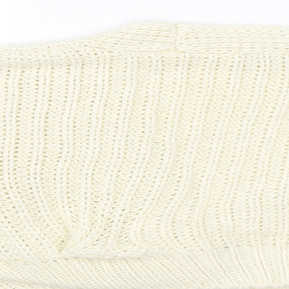 Womens UK Size XS Topshop Beige Cardigan Jumper