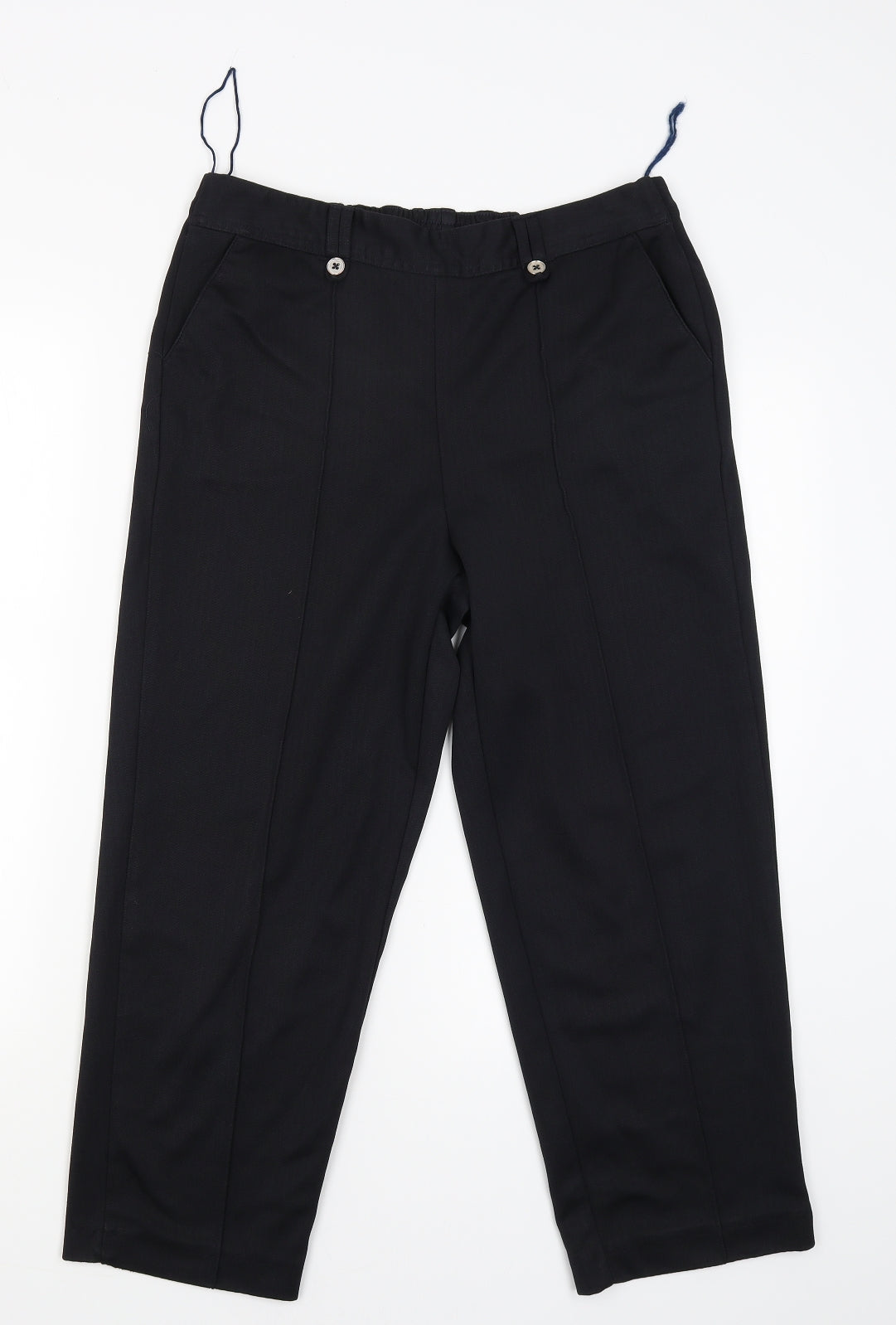 Womens UK Size 14 Preworn Regular Fit Capri Blue Trousers