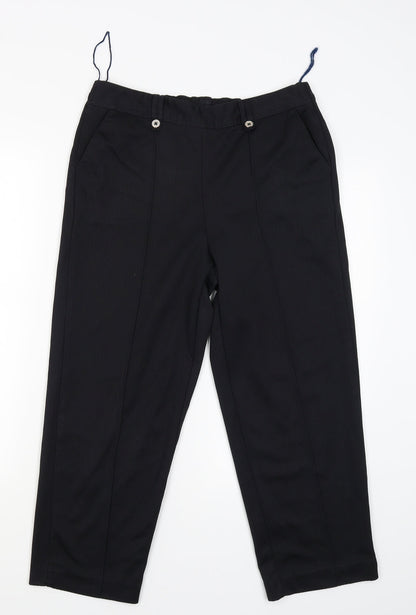 Womens UK Size 14 Preworn Regular Fit Capri Blue Trousers