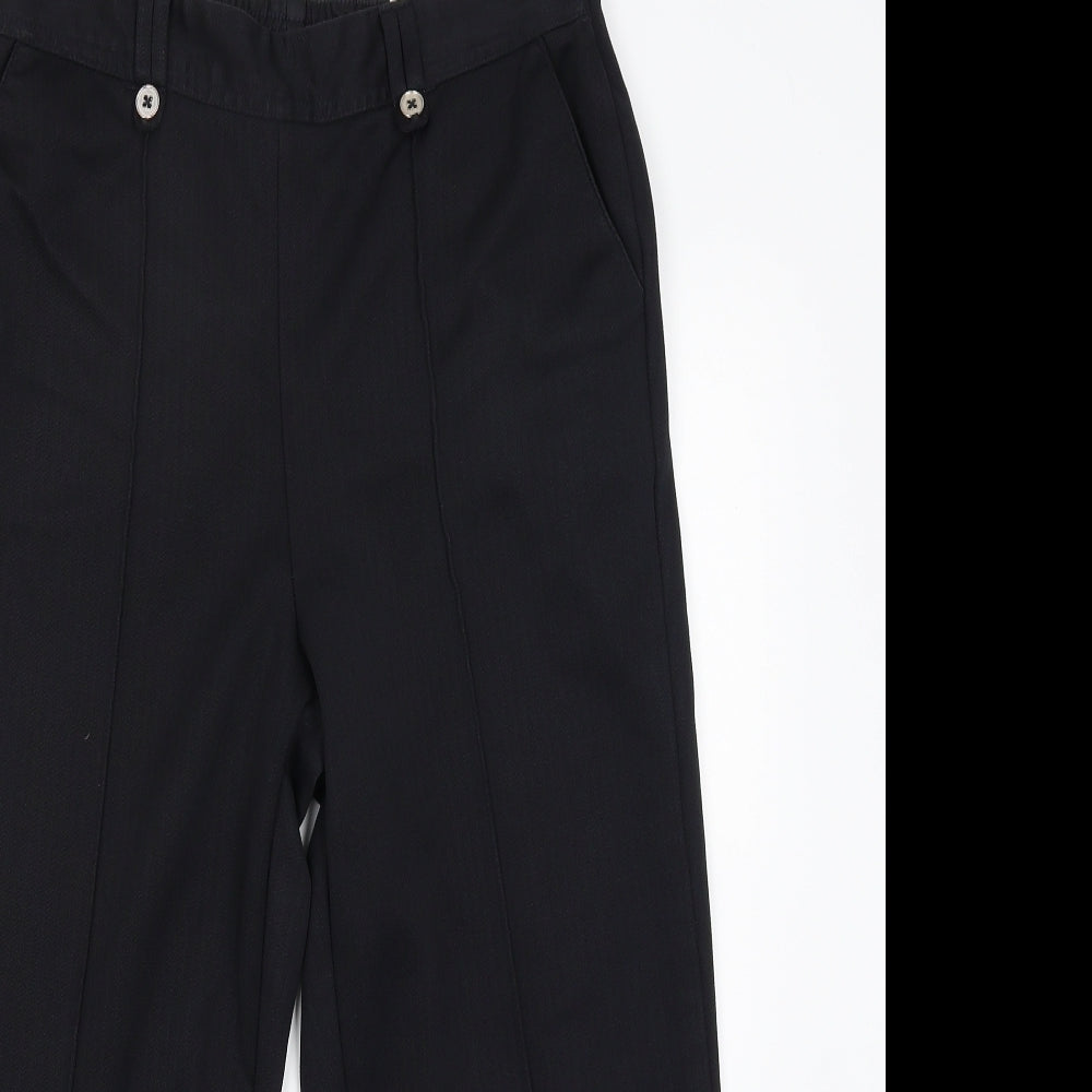 Womens UK Size 14 Preworn Regular Fit Capri Blue Trousers