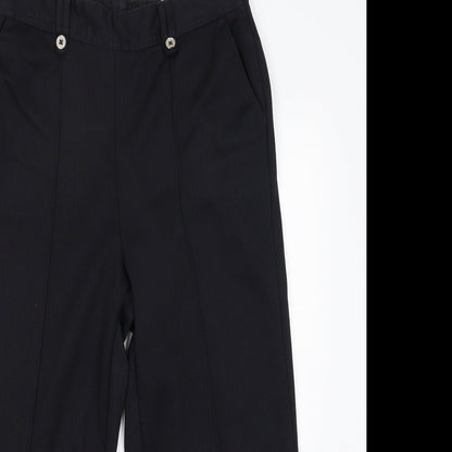 Womens UK Size 14 Preworn Regular Fit Capri Blue Trousers