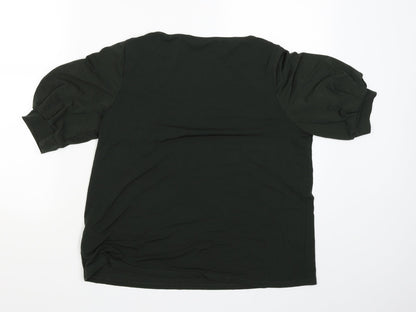 Womens UK Size M H&M Green Basic Blouse