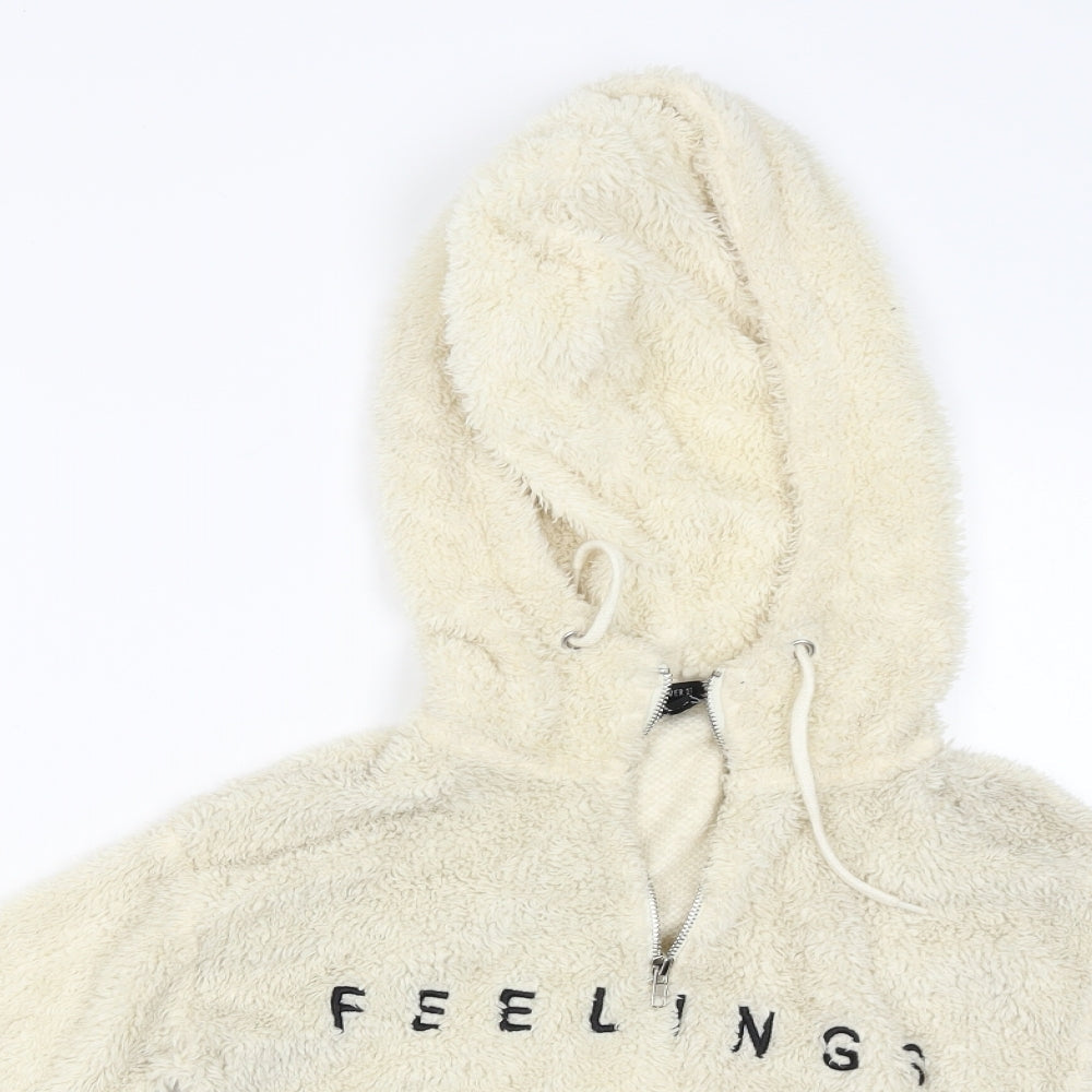 Womens UK Size S FOREVER 21 Beige Pullover Hoodie