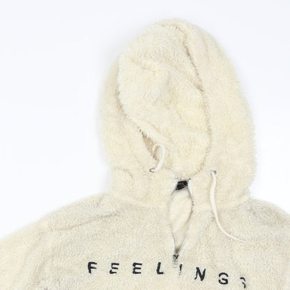 Womens UK Size S FOREVER 21 Beige Pullover Hoodie
