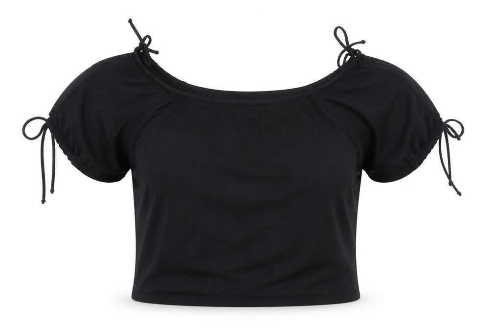 Womens UK Size 10 Topshop Black Basic Blouse