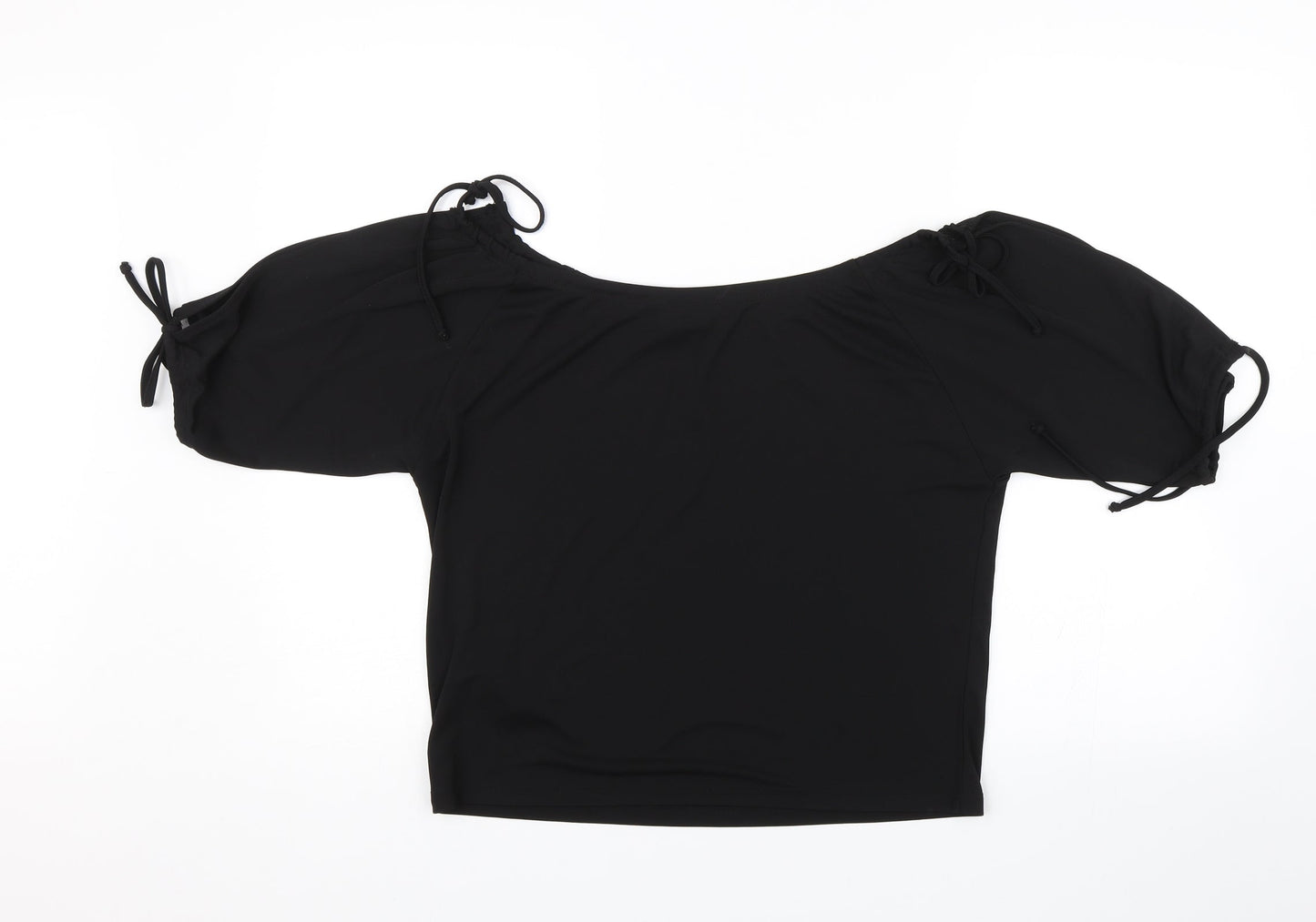 Womens UK Size 10 Topshop Black Basic Blouse