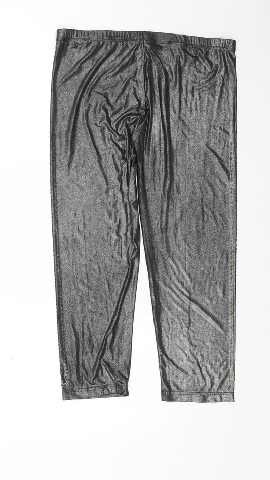 Ringspun Womens Silver   Jogger Leggings Size 4 L22 in
