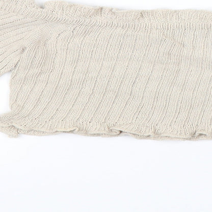 Prague Womens Beige   Cropped Blouse Size S