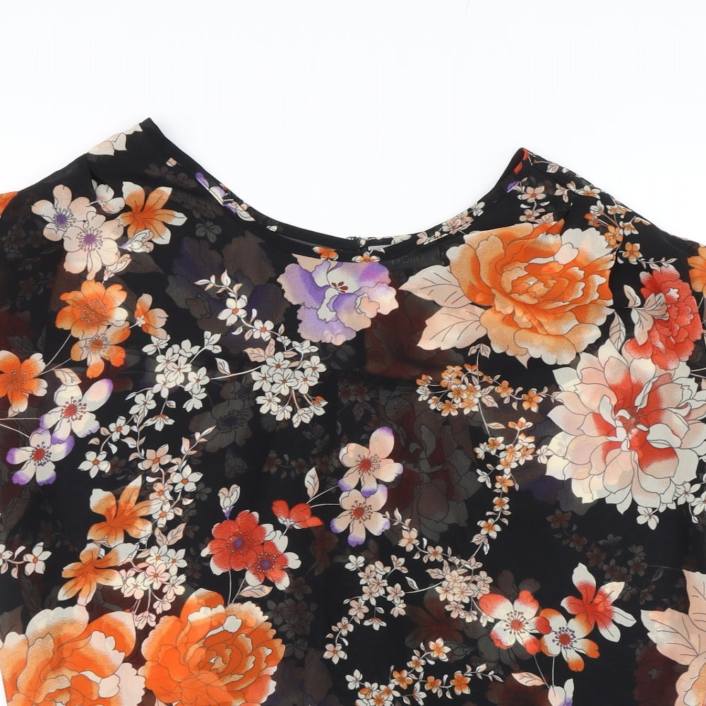 Womens UK Size S Wallis Black Basic Blouse