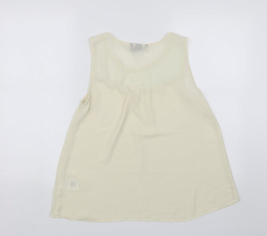 Womens UK Size 8 H&M Ivory Basic Blouse