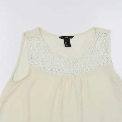 Womens UK Size 8 H&M Ivory Basic Blouse