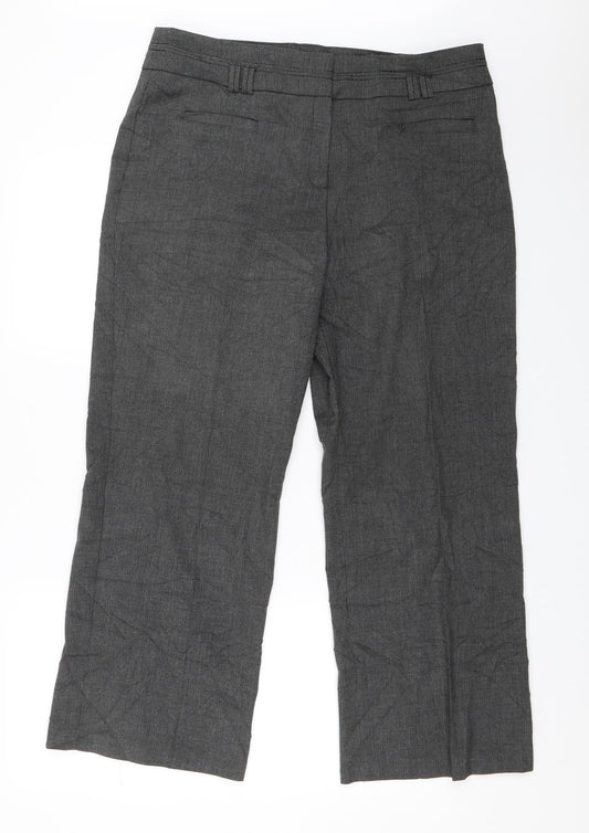 Womens UK Size 36 in Marks and Spencer Regular Fit Dress Pants Grey Trousers